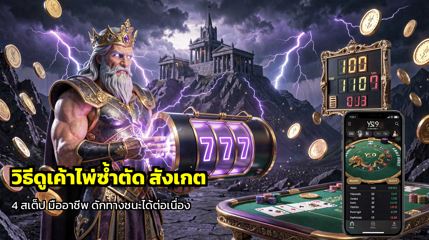 วิธีดูเค้าไพ่ซ้ำตัด